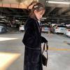 New Long Imitation Mink Velvet Knitted Cardigan Korean Style Lazy Style Loose Hooded Sweater Jacket for Women
