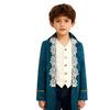 Boys Medieval Renaissance Victorian Jacket Turn Down Collar Long Sleeves Fake Two in One Lace Embroidery Tailcoat