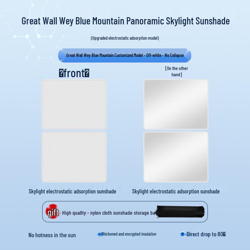 Солнцезащитная шторка люка Blue Mountain для Great Wall 23-24: Теплоизоляция, Защита от УФ-излучения, Приватность и Борд для кемпинга