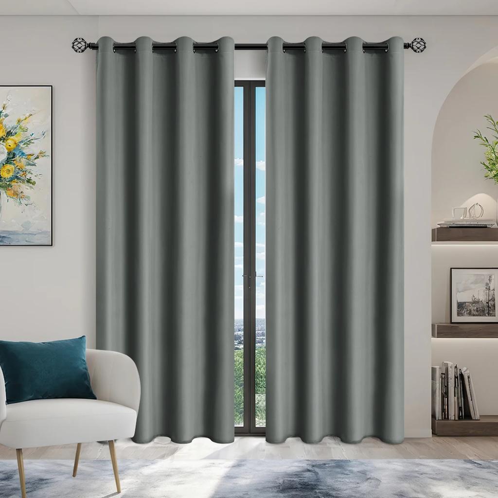 1 шт. Однотонные шторы с полным затемнением и защитой от солнца, 100% затемнение, шторы для спальни и гостиной