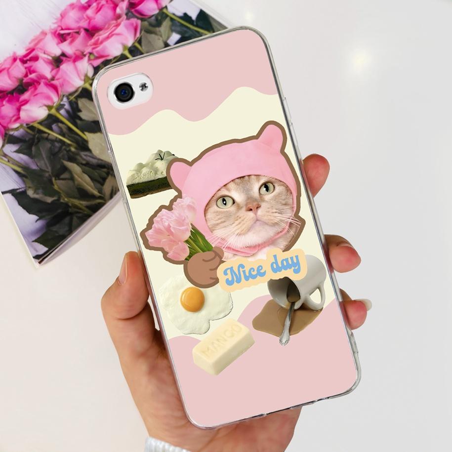 Case For iPhone 4 4S Case Cute Panda Cartoon TPU Shockproof Cover For Apple iPhone 4 iPhone 4S iphone4 i4 Cases Protective Shell
