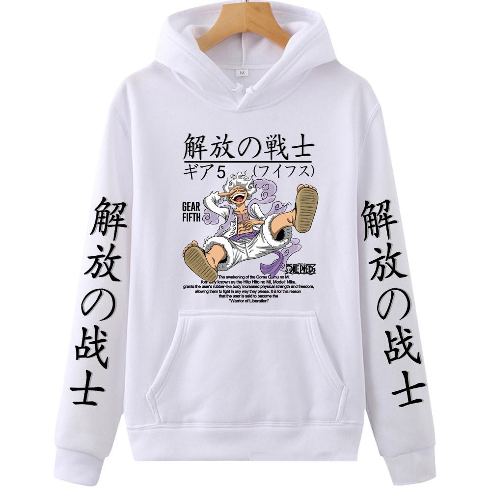 Мужская одежда Аниме One Piece Худи Луффи Худи Бога Солнца 2026 Стиль Манги Печатные Топы Осень Худи в Стиле Харадзюку