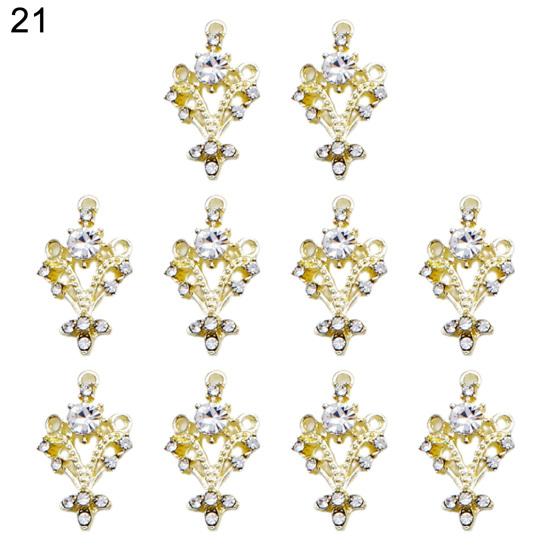 10 шт. декоративные долговечные великолепные ретро роскошные искусственные кристаллы стиль нейл-арта подвески аксессуары для ногтей