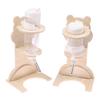 2Pcs Set Hamster Ball Water Bottle Rack Vertical Water Bottle Solid Wood Bracket Flower Branch Mouse Water Dispenser