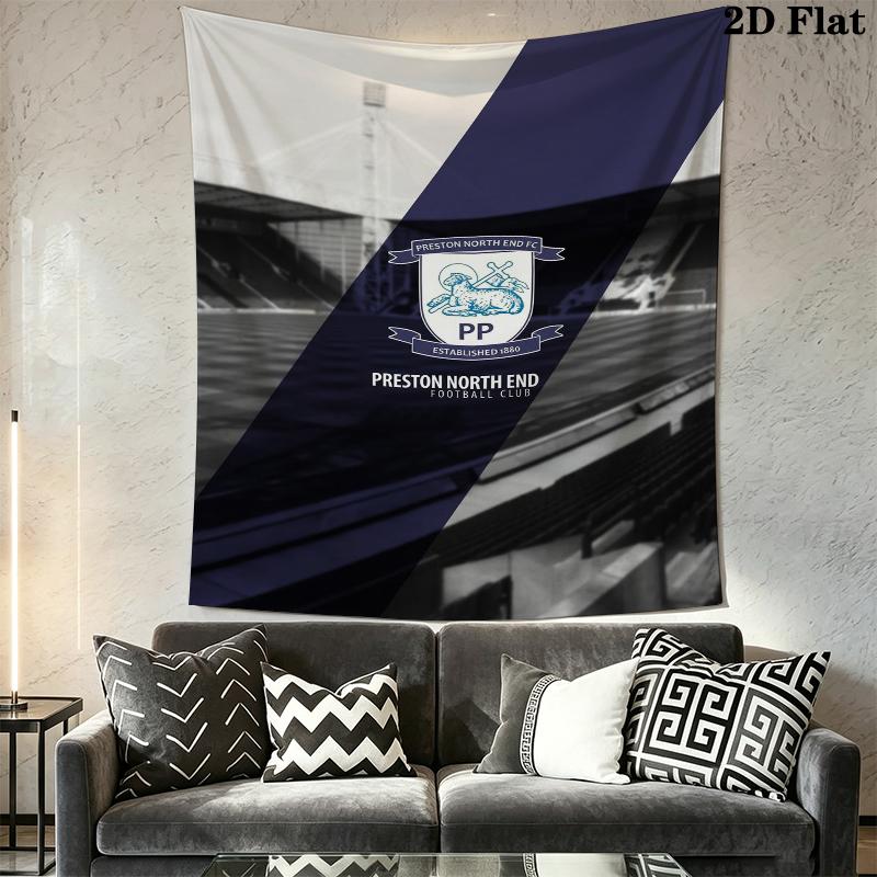 Preston North End Fc Wall Tapestry Aesthetic Wall Hanging Printed Fabric Blanket Decorative Tapestries for Bedroom Living Room Home Decor