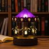 Niche Gothic Home Accents Halloween Ghost Carousel Lights, Stained Glass Night Light with Retro Copper Creative Projection Base, USB Rechargeable