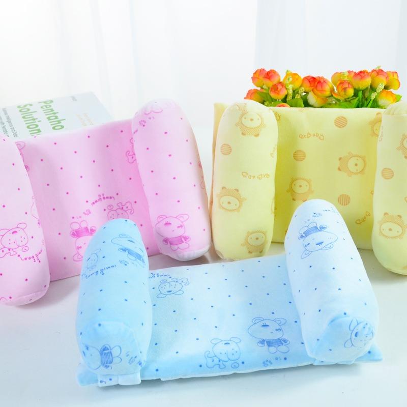 Newborn Baby Baby Pillow Baby Pillow Anti-biased Head Shaping Pillow Pure Cotton Diamond Velvet Pillow