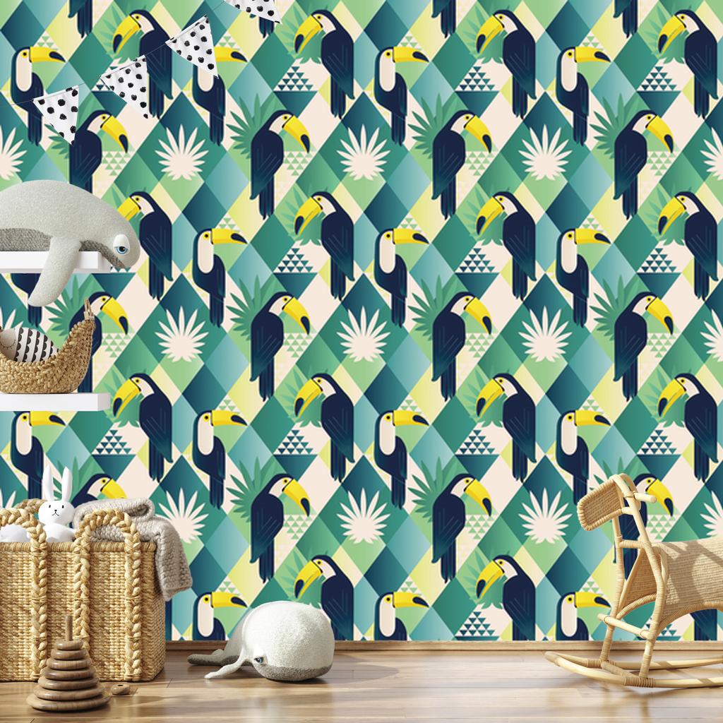 Toucans wallpaper for living room and bedroom 50x1000