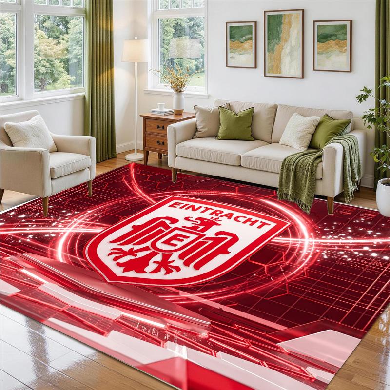 Eintracht Frankfurt Football Design Crystal Velvet Rug Soft Decorative Mat for Bedroom Entrance