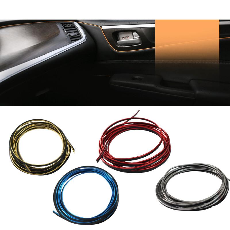 Styling Car Moulding Decorative Filler Strip Interior Exterior Set Red Meters 5