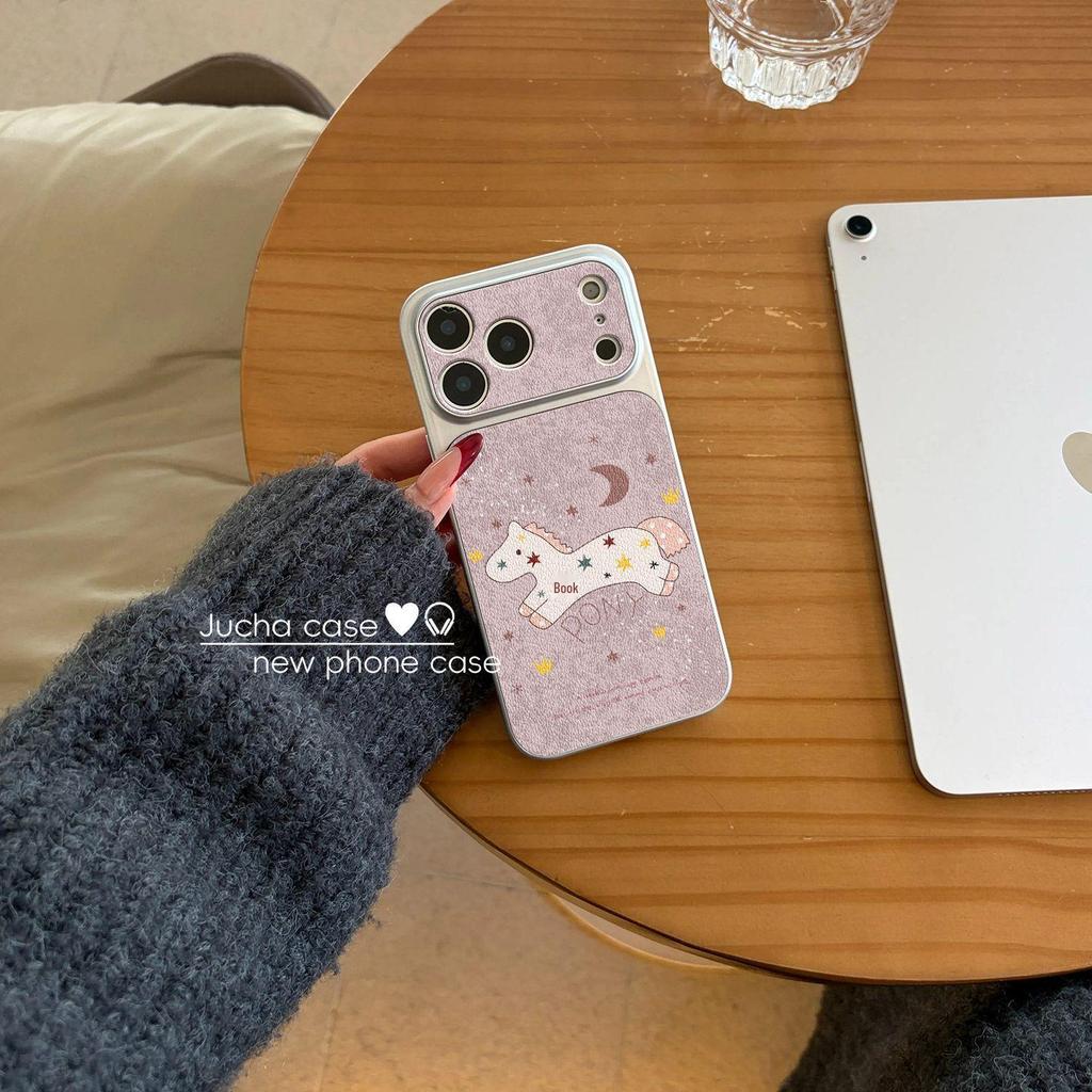 Совместим с iPhone 17 Pro Max: Высокая эстетическая ценность, Милые и блестящие звезды, Дизайн с маленькой лошадкой, Подходит для Apple 16, Модный и очаровательный.