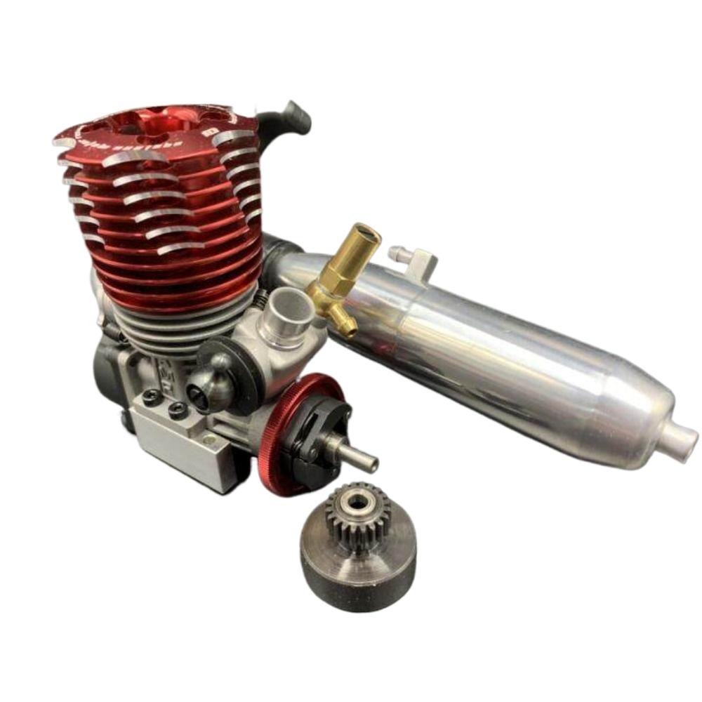 Class 10 Methanol Car Engine Rear Exhaust Hand Pull Start 1/12 1/14 1/16 Scale Flat Running Remote Control Car Engine