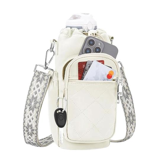 Sports Water Bottle Bag Thermal Insulated Kettle Holder Lightweight Crossbody Water