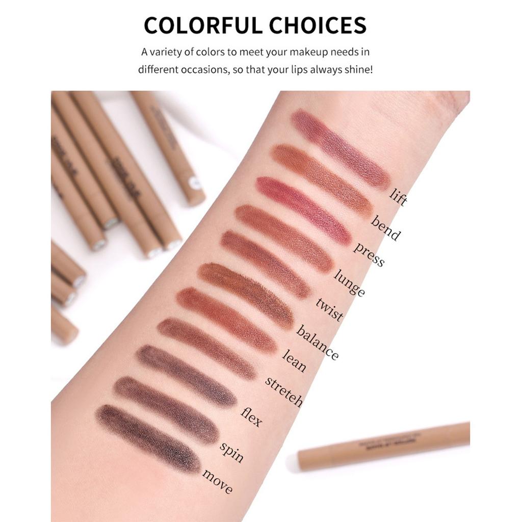 Пептидный карандаш для губ гладкий и не образует морщинок. Нюдовая помада, Двусторонняя помада, Быстро сохнет
