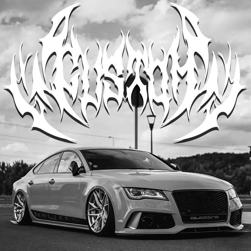 Готический Стиль Автомобильные Наклейки Декор Баннер на Лобовое Стекло JDM Наклейка Внешние Аксессуары Водонепроницаемая Виниловая Наклейка