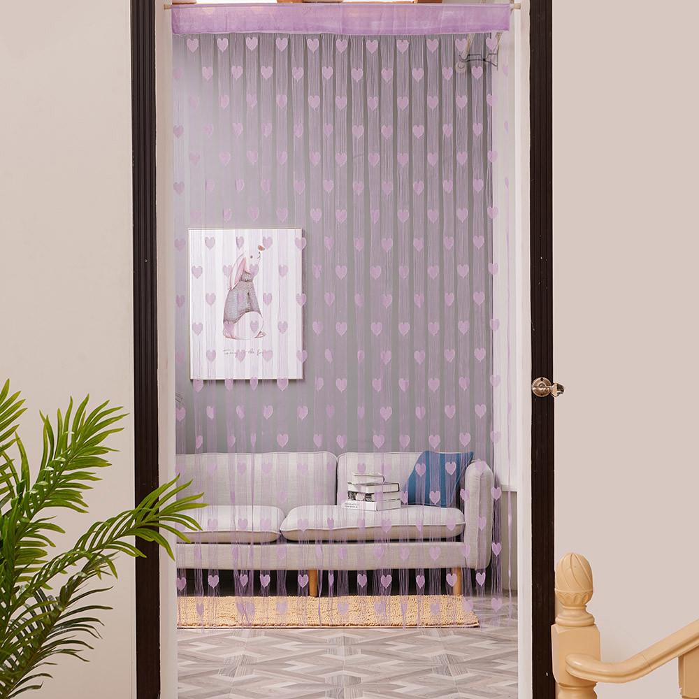 50x200cm Love Heart String Curtain Window Door Divider Sheer Curtain Valance