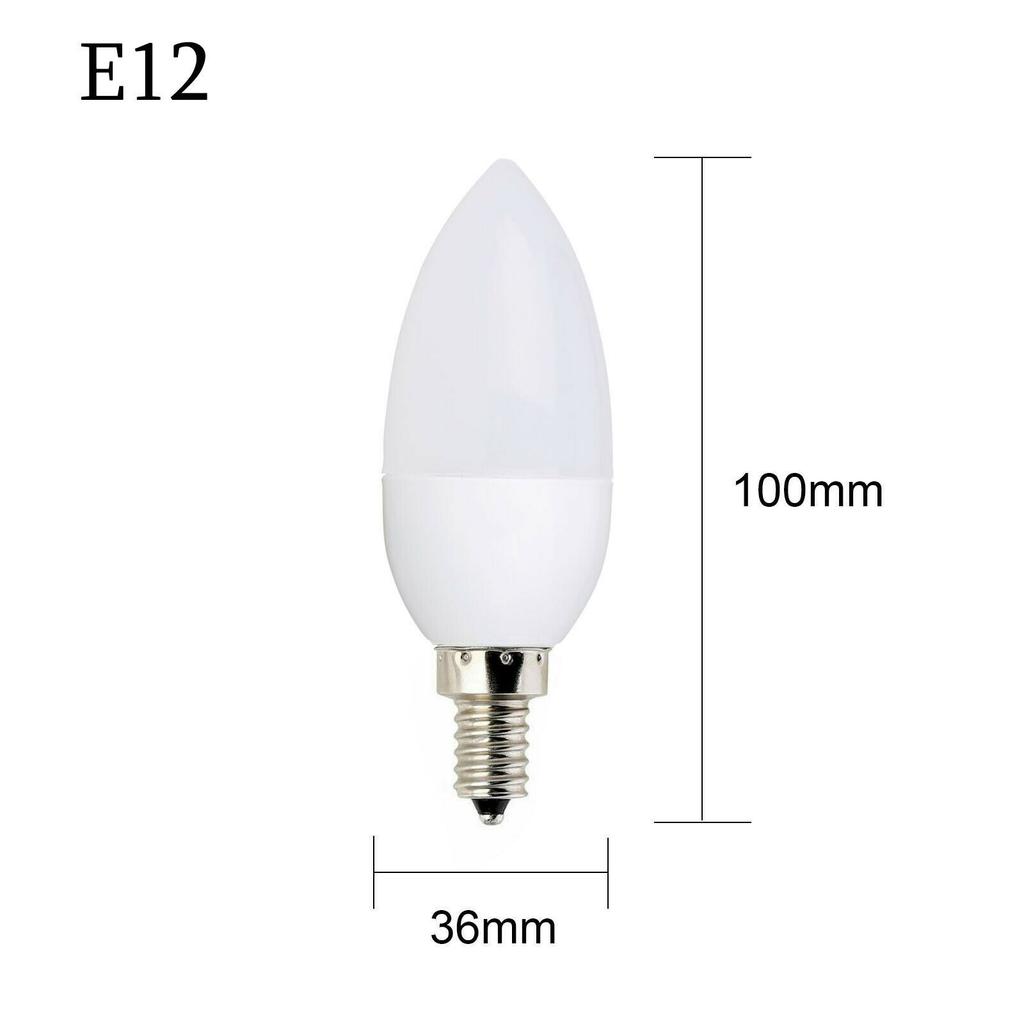 5X Светодиодная лампа-свеча E27 E12 B22 B15 E14 Люстра Пластиковый свет Пламенные лампы Лампочки Белый ac220v Теплый дом 3w