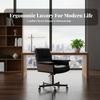 Highspine Managerial Chair Genuine Leather Highspine rotate Armchair Comfortable for Long Sitting sturdy Wood Construction