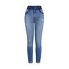 Womens Slim Fit High Waist Denim Jeans With Ripped Detail Stretch Skinny Pants 2026