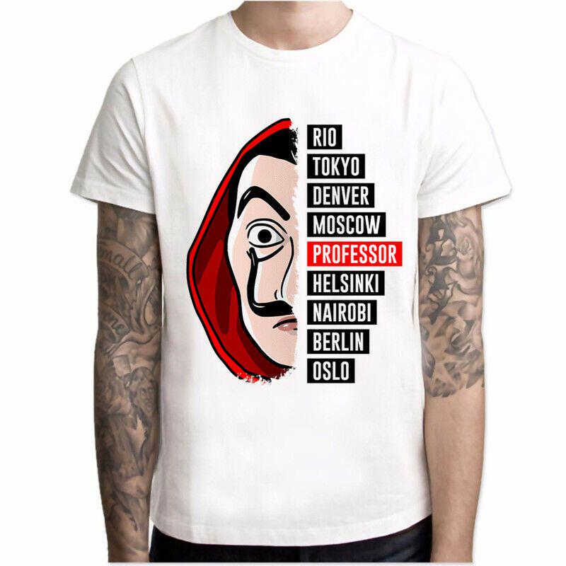 La Casa De Papel T Shirt Money Heist Tv Series Homme Tops House Of Summer Paper