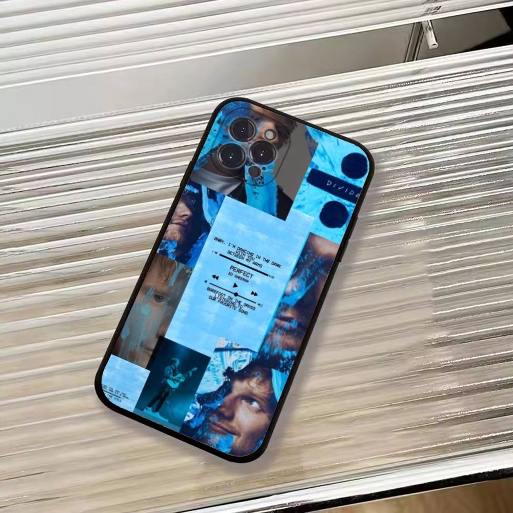 Чехол для телефона с изображением Эда Ширана для iPhone 17,16,15,14,13,12,11 Plus,Pro Max,XS,Мягкий черный чехол