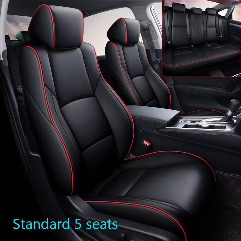 Индивидуальные чехлы на сиденья автомобиля для Honda Accord 2018 2019 2020 2025 2025-10-го поколения Защитные Премиальные кожаные аксессуары