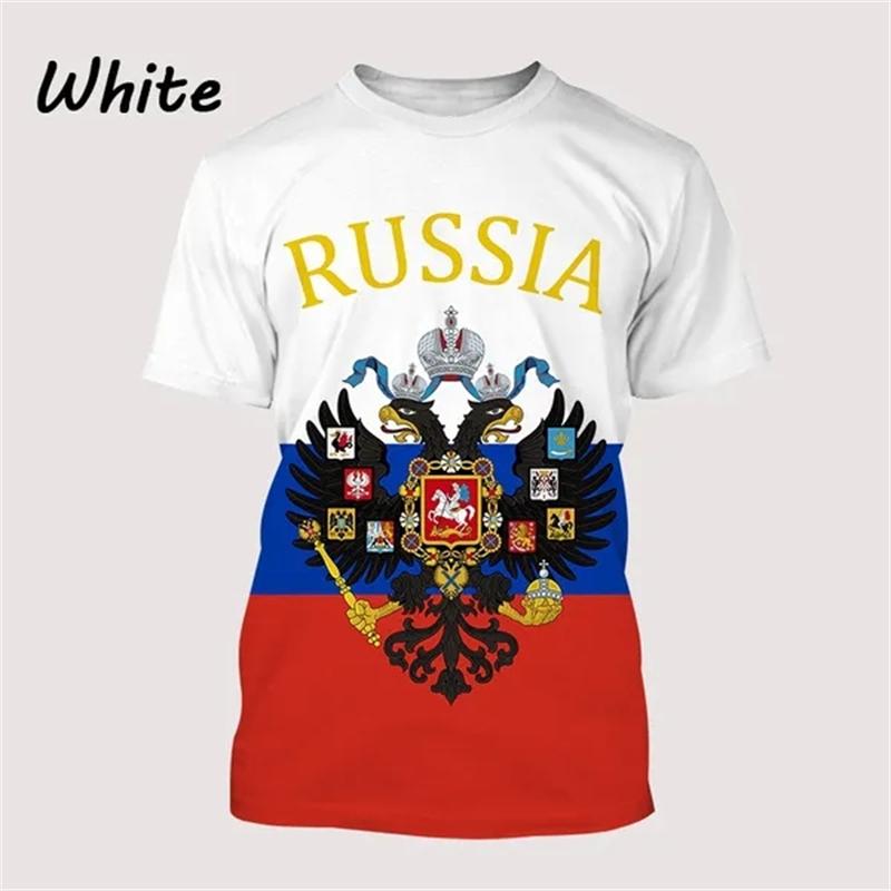 Повседневная крутая летняя мужская футболка с флагом России и круглым вырезом с 3D принтом и коротким рукавом, топы в русской армии, футболки, уличная спортивная футболка