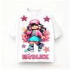 Летняя детская футболка с принтом игры Roblox Одежда для мальчиков Девочки Аниме