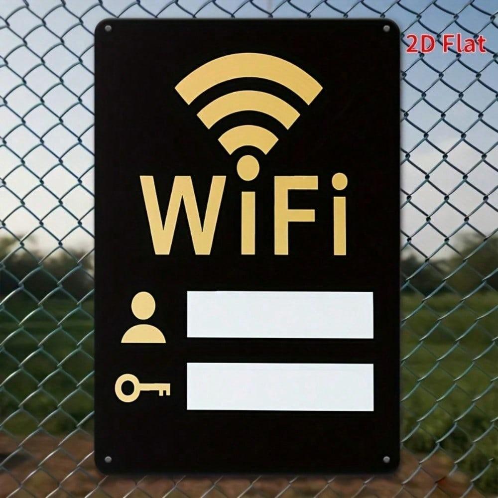 Ретро Металлическая Вывеска Wifi 8x12 Дюймов Винтажный Декор Стены Водонепроницаемая Железная Табличка