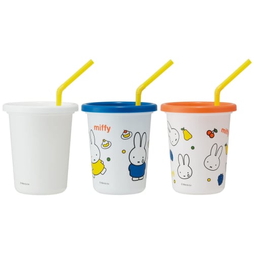 Skater Tumbler with Straw 3 Pieces 320ml Miffy 21 Made In Japan SIH3ST-A