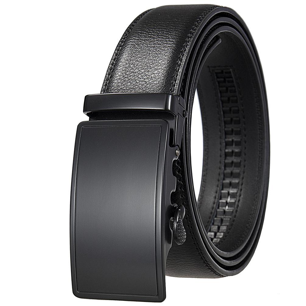 1шт. Модный ремень с автоматической пряжкой, мужской ремень, двухслойная воловья кожа Ly35-1070-1