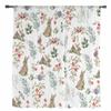 Watercolor Rabbit Flowers Easter Spring Sheer Curtains For Living Room Kitchen Window Curtains Bedroom Tulle Voile Curtains