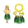 Animation Role Playing Halloween Cosplay Costume Performance 5pcs/set Children Turtle Leaves Hawaiian Dance Costumes Girls Hula Skirt Hawaiian