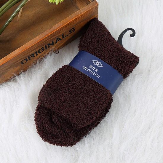Men's Winter Socks Warm Fluffy Thick Soft Elastic Coral Velvet Indoor Floor Sleep Plush Terry Towel Fuzzy Sock Mens Male Meias