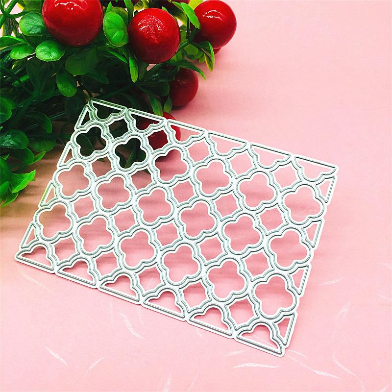 Прямоугольная выдолбленная сетка-рамка Узор Металлические стальные штампы Трафареты Скрапбукинг Ремесло Штамп 3D DIY Изготовление праздничных открыток