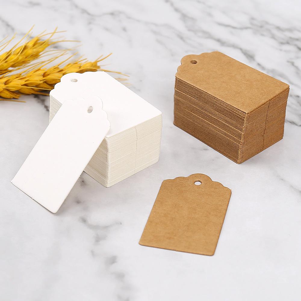 Пустые подвесные бирки из крафт-бумаги - Маленькая закладка, Подарок, Открытка «Спасибо», Украшение или Бирки для одежды.