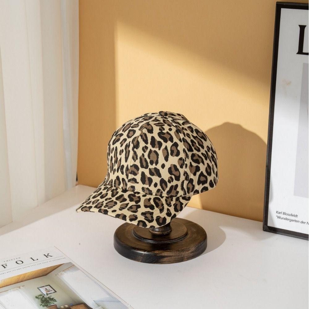 Leopard Print Baseball Cap Adjustable Long Brim Visors Hip Hop Sun Bonnet  Sport