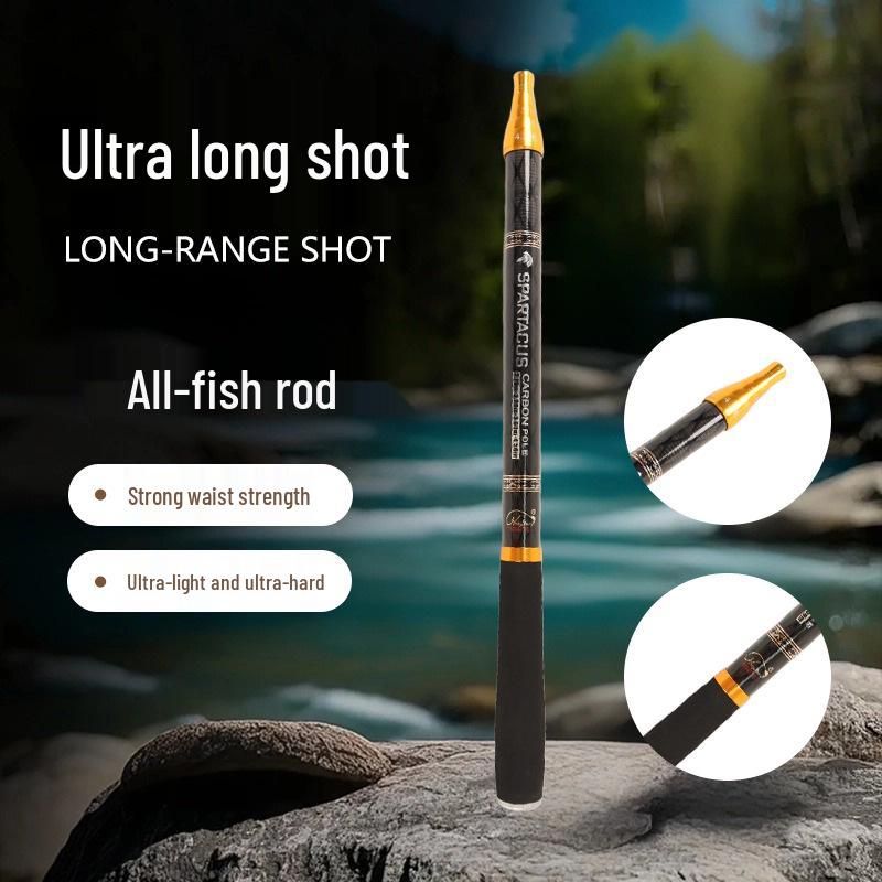 Ультралегкое углепластиковое телескопическое удилище 19 секций - Короткое складное удилище 43 см