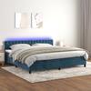 Maison Exclusive - Sommier À Lattes De Lit Avec Matelas LED Bleu Foncé 200x200 Cm