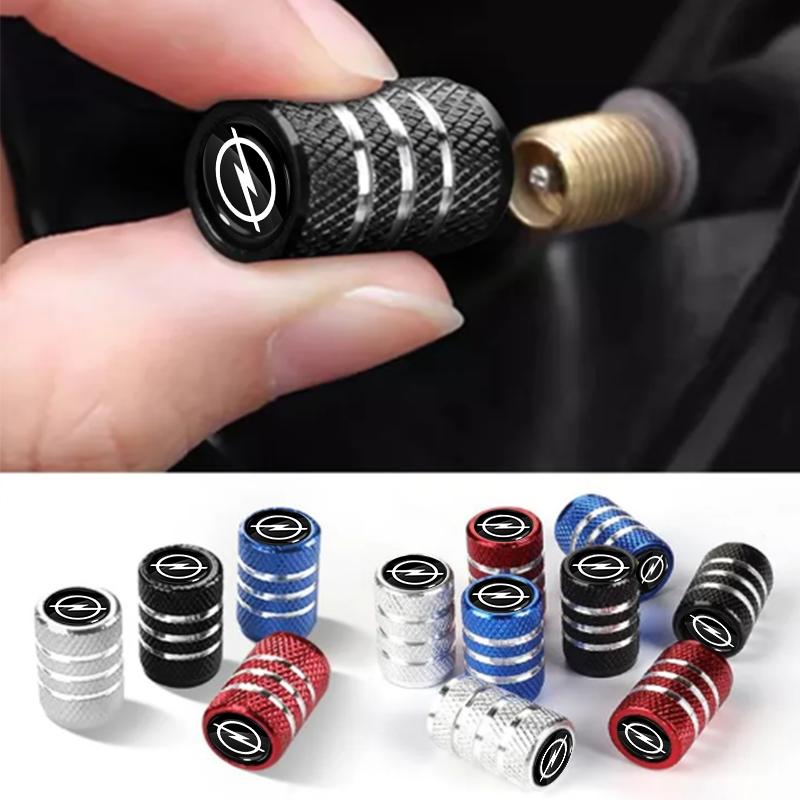4Pcs Car Tire Valve Stems Cap Knurling Style Tire Valve Cap Aluminum For Opel Insignia Astra Antara Meriva Zafira H G Corsa uaj478