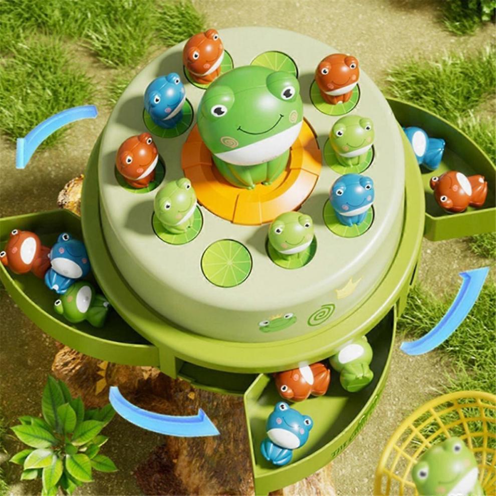 Kid Toy Launch Frog Cartoon Flying Frog Catching Development Sensory Interaction Puzzle Toy