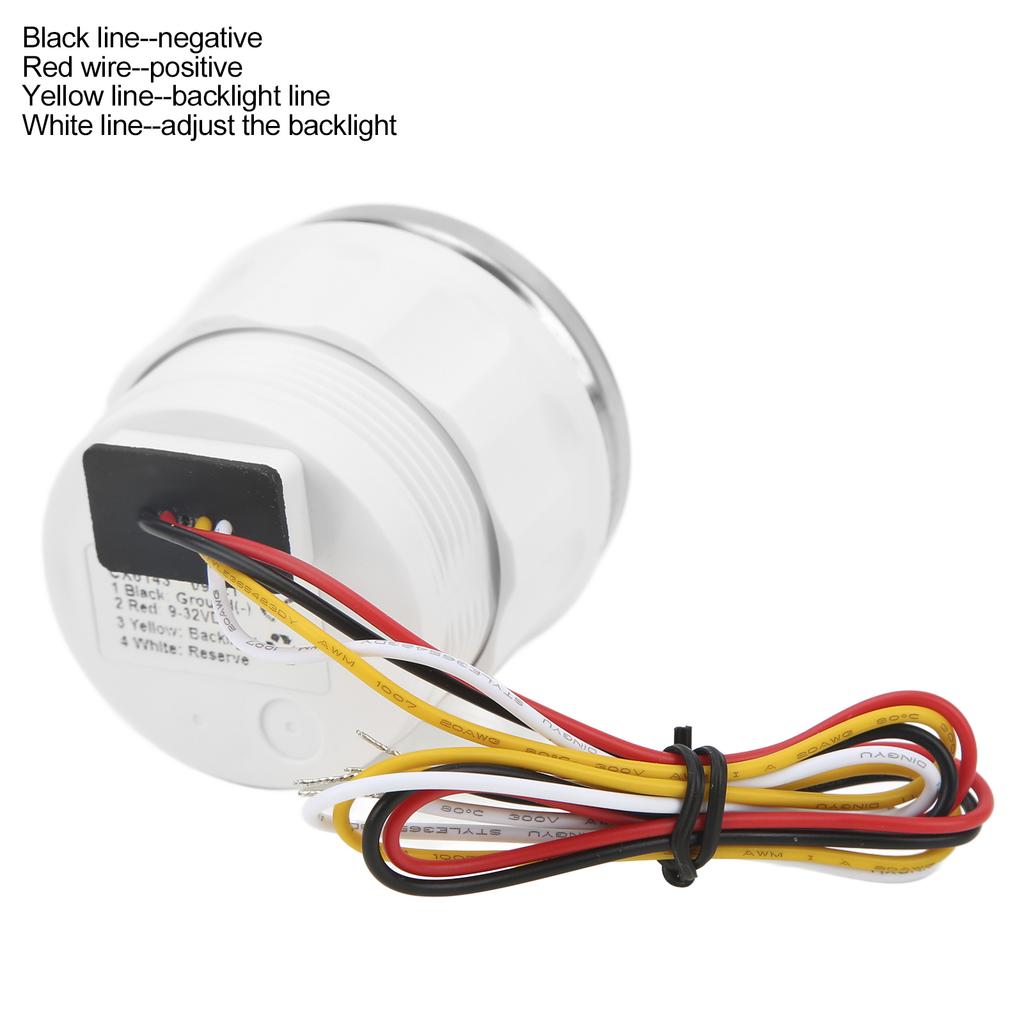 Морской вольтметр 52 мм 8–16 В Стрелочный 7 цветов подсветки IP67 Водонепроницаемый вольтметр для лодки, автодома, автомобиля 9–32 В