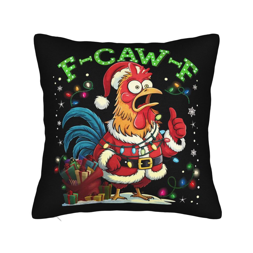 FCawF Meme Square Pillow Case Funny Black Bird Moon Cushion Cover Novelty Polyester Decor Pillowcase for Home 45x45cm