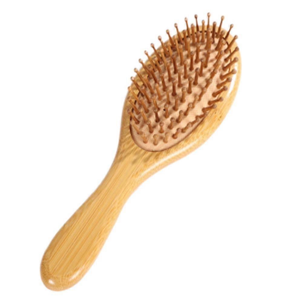 Massage Nanmu Comb Handheld Labor-Saving Round Tooth Comb Non-Damaging Hair Women Long Hair Household Rubber Air Cushion Comb