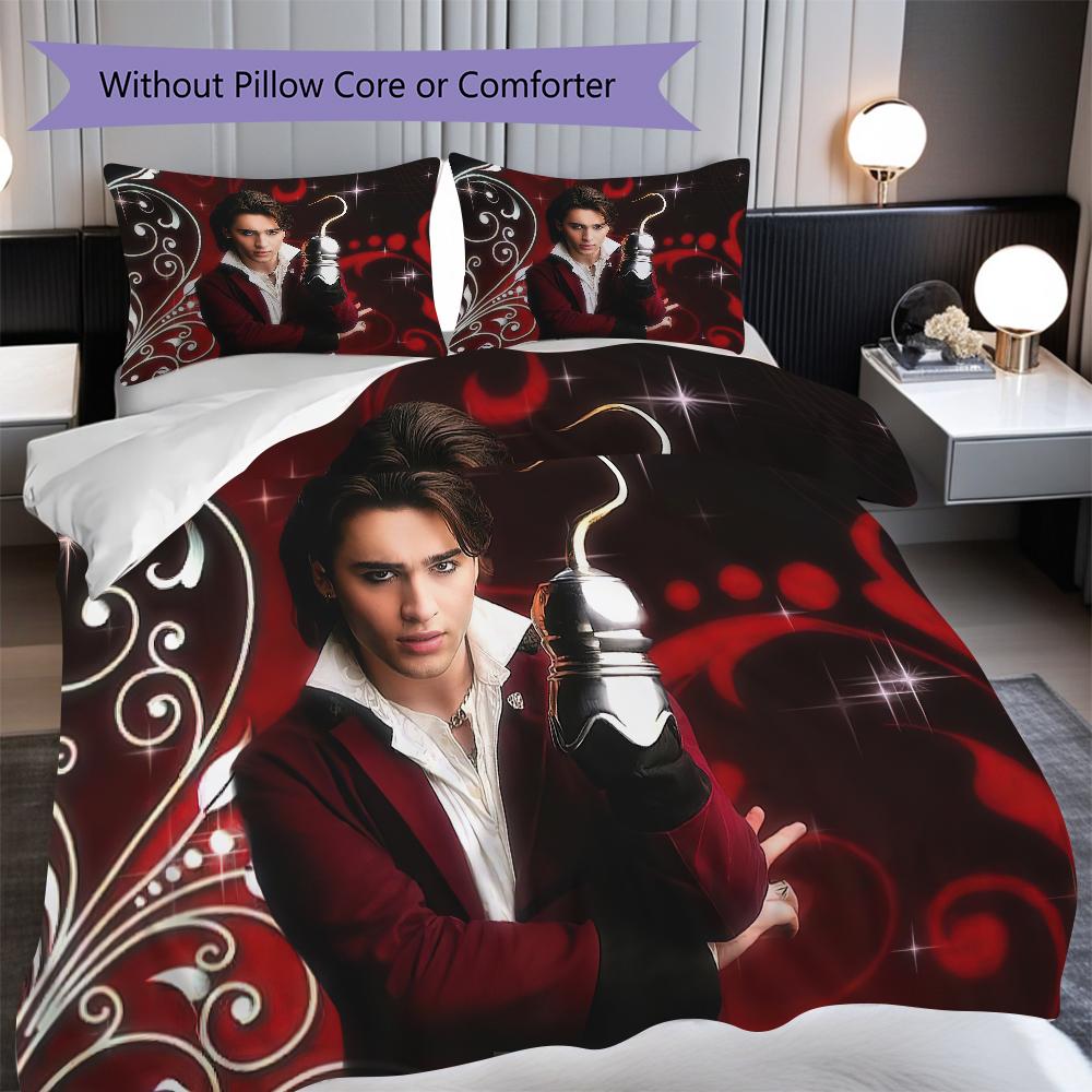 1PC Descendants pattern Bedding Quilt Set Quilt Cover Pillowcase Home Decoration Birthday Gift (1 * duvet cover + 2 * pillowcase, without core)