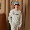 Champion Детская классическая флисовая толстовка с вышивкой логотипа и круглым вырезом