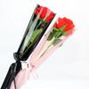 50 шт. Пластиковые пакеты для упаковки цветов, одиночные цветочные обертки для роз ко Дню святого Валентина