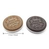 Mini 2 In 1 Comb Mirror Set Folding Comb Pocket Mirror Makeup Mirror with Comb Set Portable Durable Chocolate Cookie Shaped