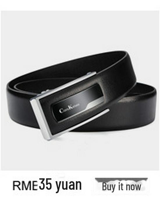 Men's Genuine Leather Crocodile Pattern Automatic Buckle Belt