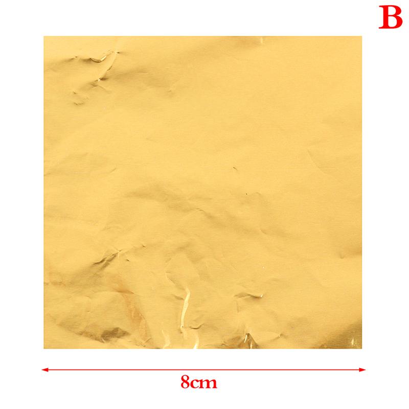 100 шт. Бумага для конфет Алюминиевая фольга Бумага для конфет Шоколадная обертка Золотая бумага